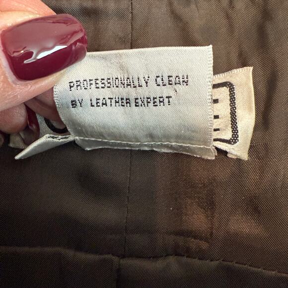 Women's Carlisle Chocolate Brown Straight Leg 100% Leather Pants Size 4 - Picture 5 of 11